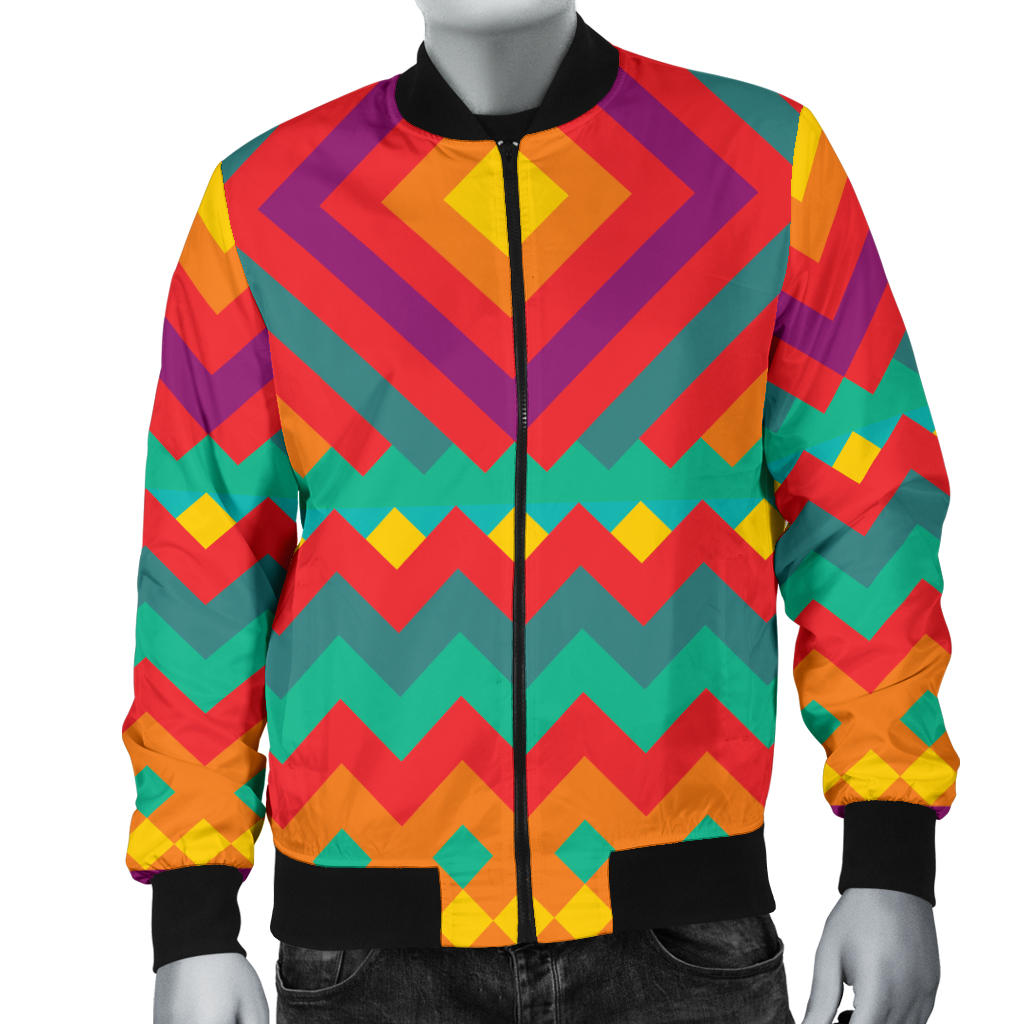 Mexican Pattern Print Design 04 Men Bomber Jacket