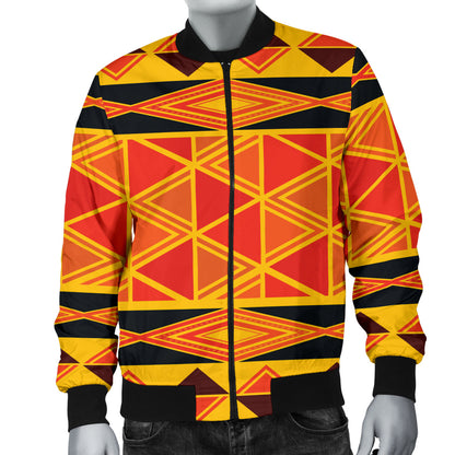 African Pattern Print Design 01 Men Bomber Jacket