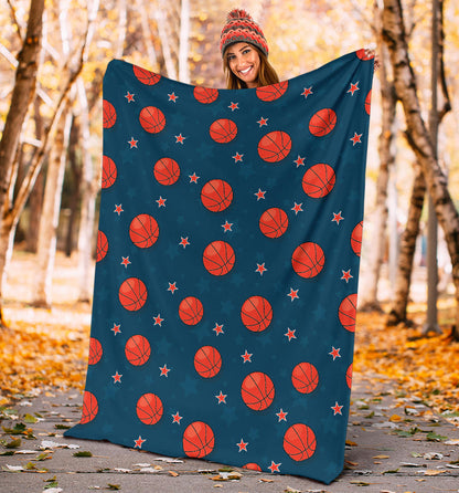 Basketball Pattern Print Design 02 Premium Blanket