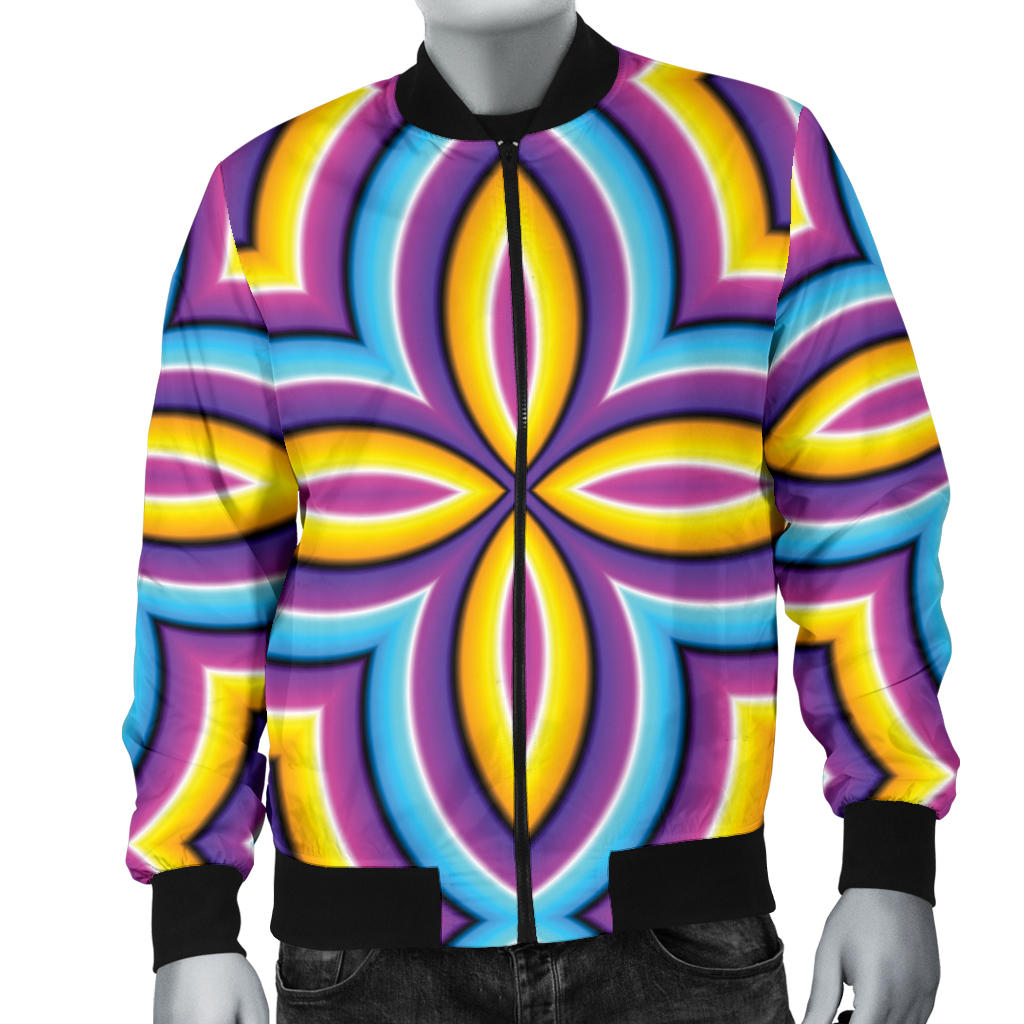 Optical illusion Pattern Print Design A03 Men Bomber Jacket