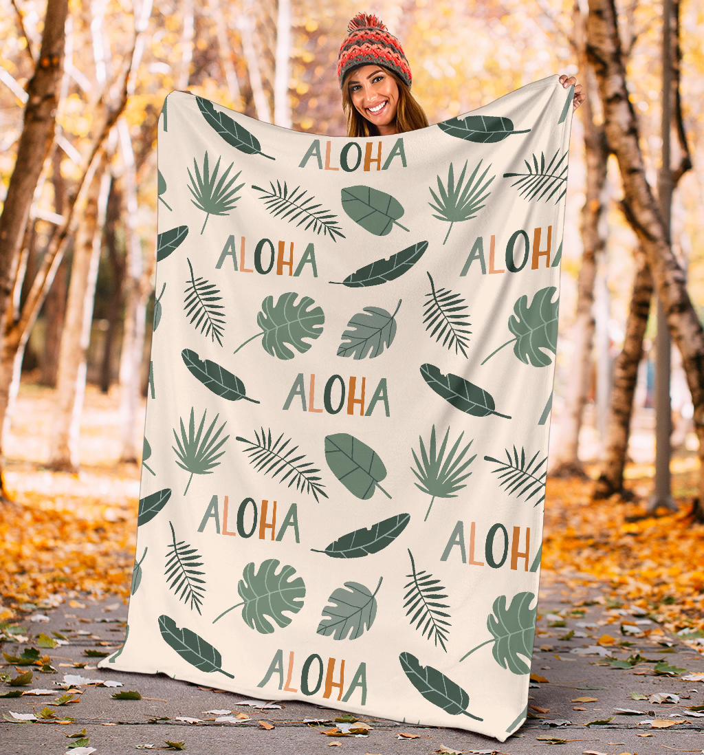 Aloha Hawaii Pattern Print Design 05 Premium Blanket