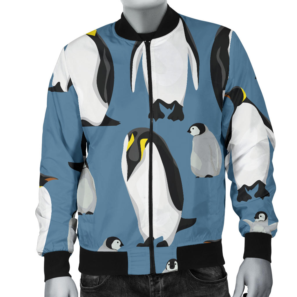 Penguin Pattern Print Design A03 Men Bomber Jacket