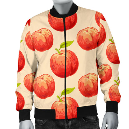 Peach Pattern Print Design A03 Men Bomber Jacket