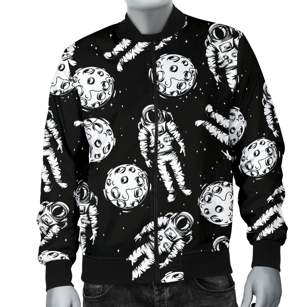 Astronaut Pattern Print Design 03 Men Bomber Jacket