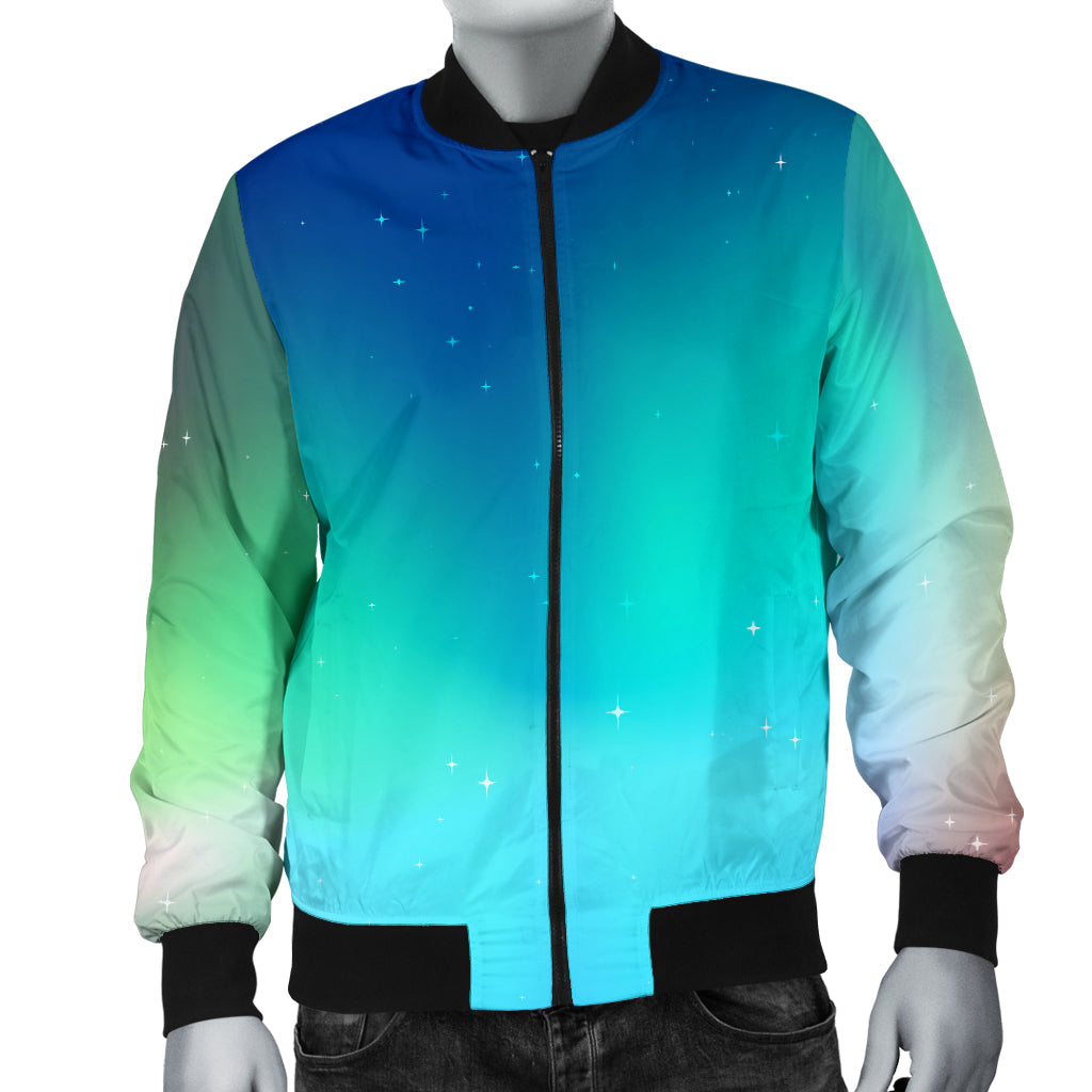 Aurora Borealis Pattern Print Design 02 Men Bomber Jacket