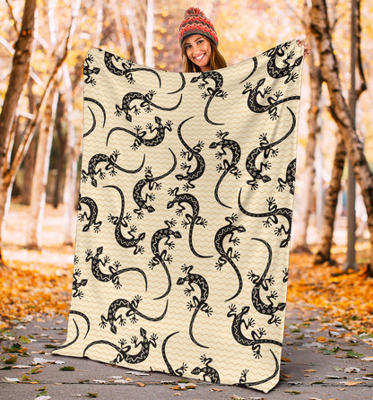 lizard Pattern Print Design 02 Premium Blanket