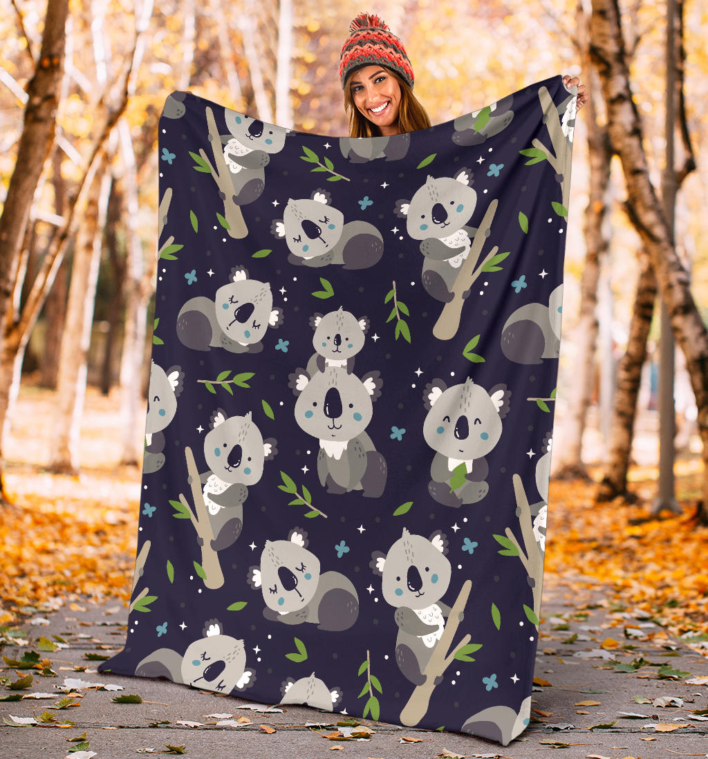 Koala Pattern Print Design 04 Premium Blanket