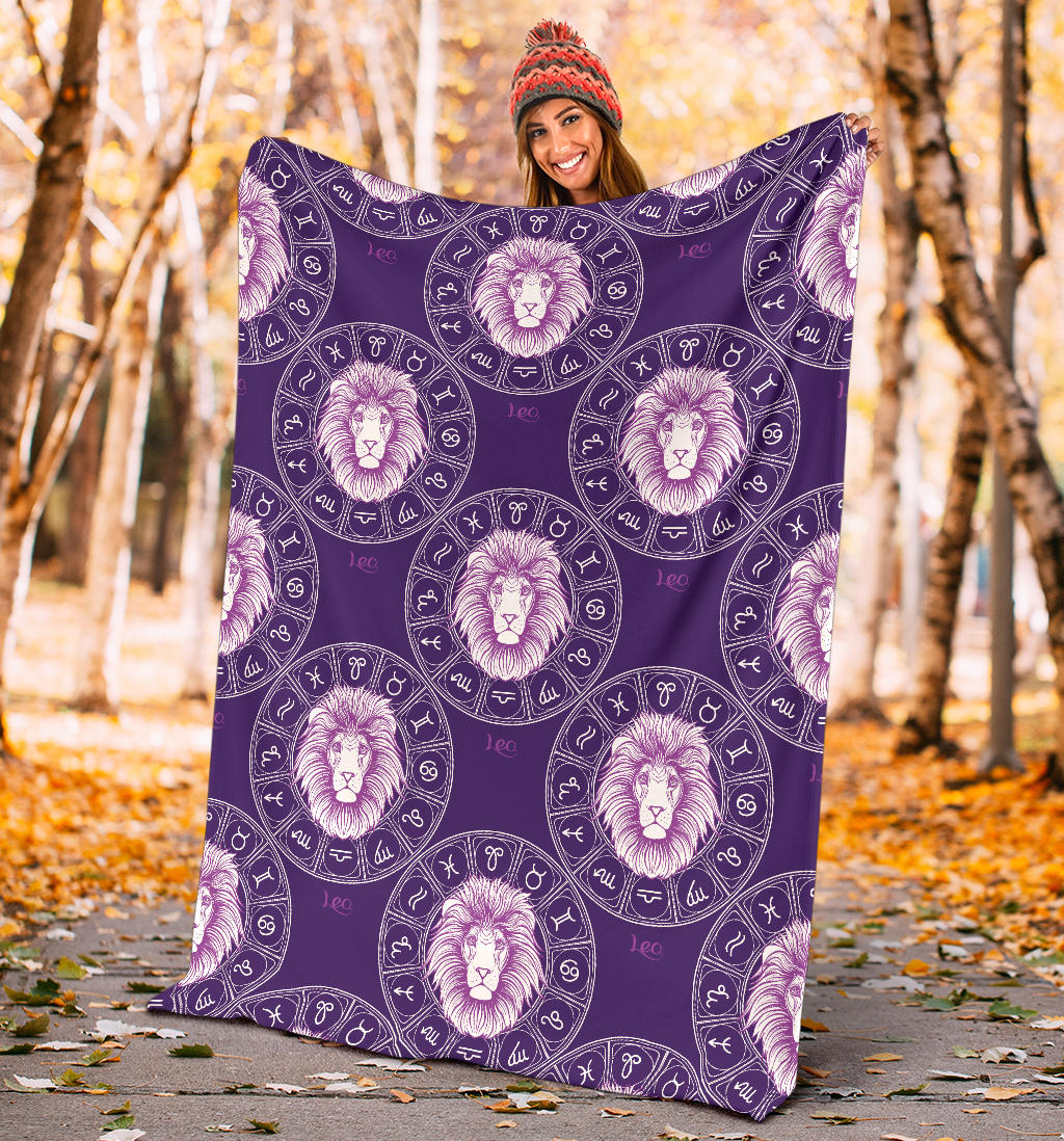 Leo Pattern Print Design 04 Premium Blanket