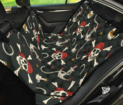 Pirate Pattern Print Design A02 Rear Dog Car Seat Cover Hammock