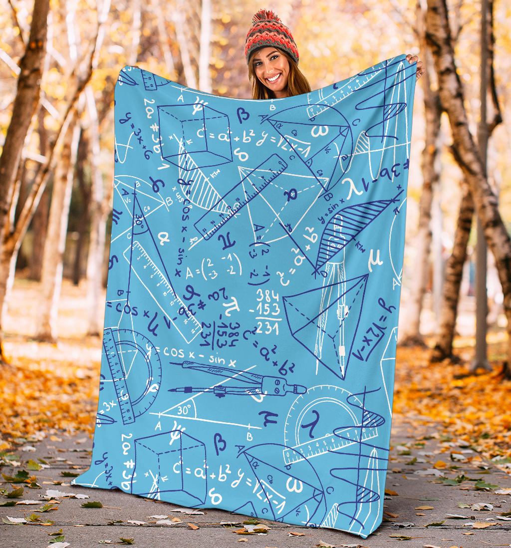 Math Pattern Print Design 02 Premium Blanket