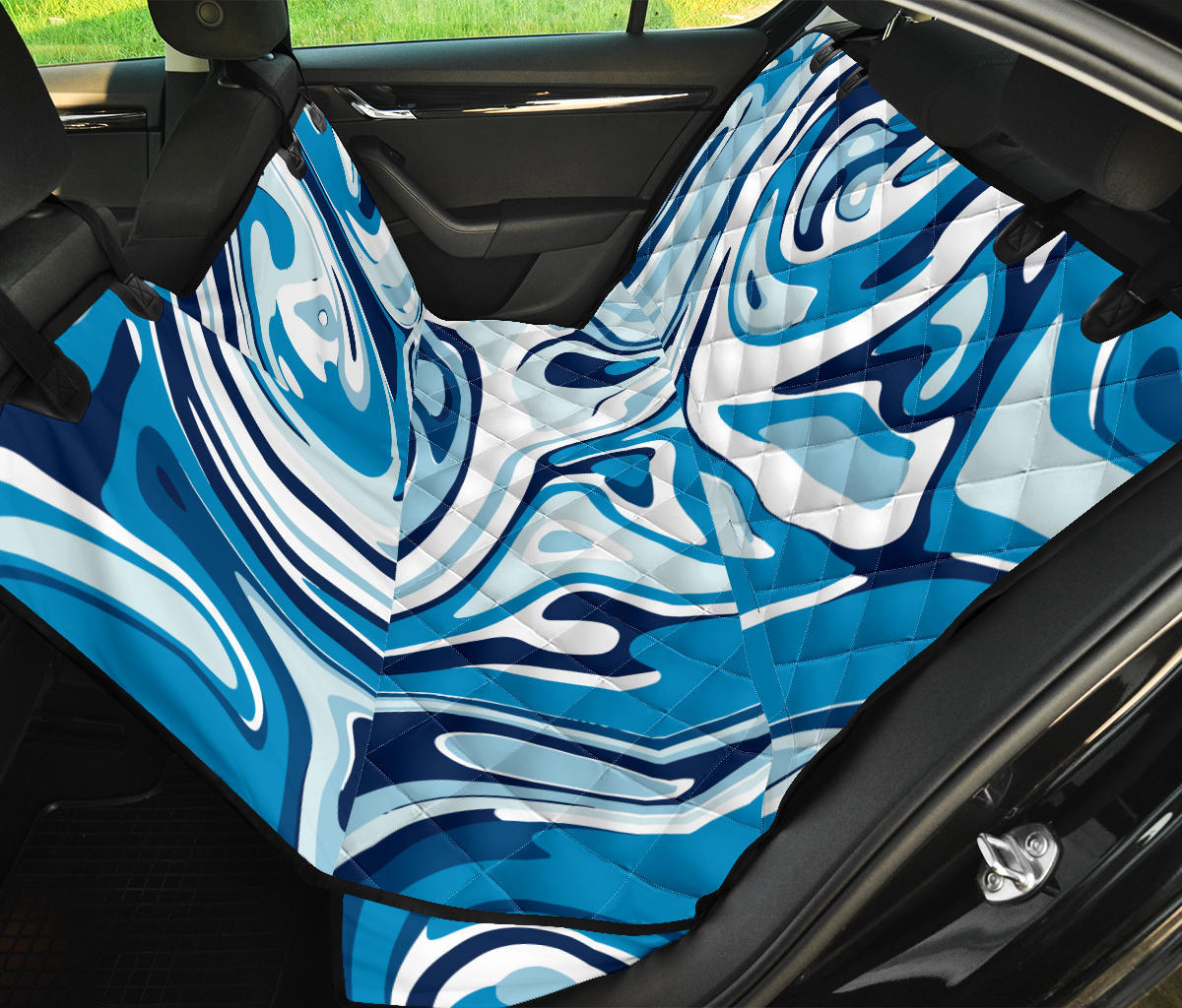 Liquid Pattern Print Design 05 Rear Dog Car Seat Cover Hammock