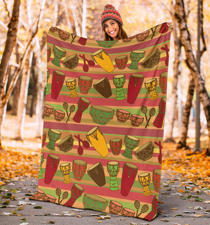 Percussion Pattern Print Design 01 Premium Blanket