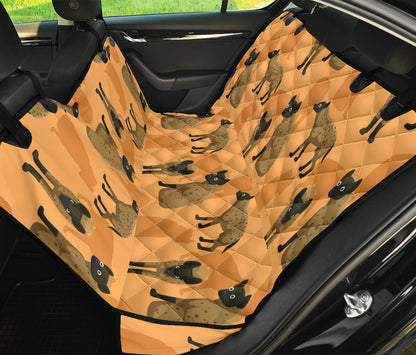 Hyena Pattern Print Design 01 Rear Dog Car Seat Cover Hammock