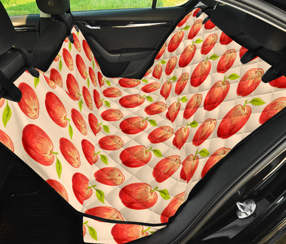 Peach Pattern Print Design A03 Rear Dog Car Seat Cover Hammock