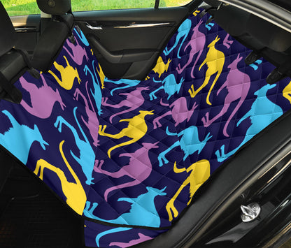 Kangaroos Pattern Print Design 02 Rear Dog Car Seat Cover Hammock