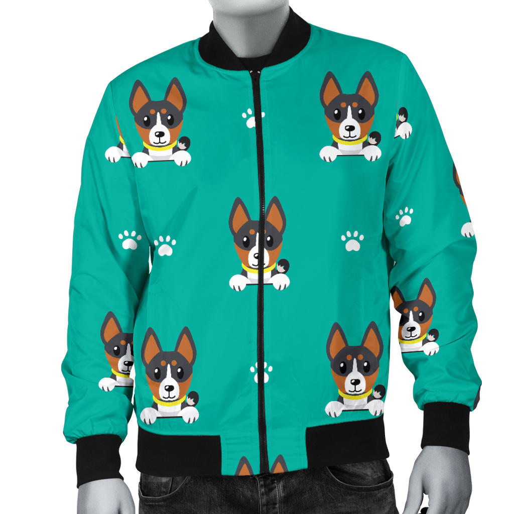Basenji Pattern Print Design 03 Men Bomber Jacket