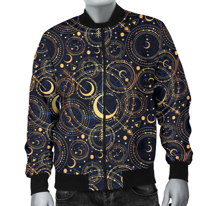 Celestial Pattern Print Design 04 Men Bomber Jacket