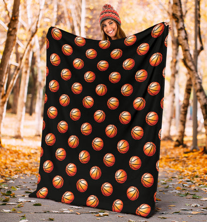 Basketball Pattern Print Design 01 Premium Blanket