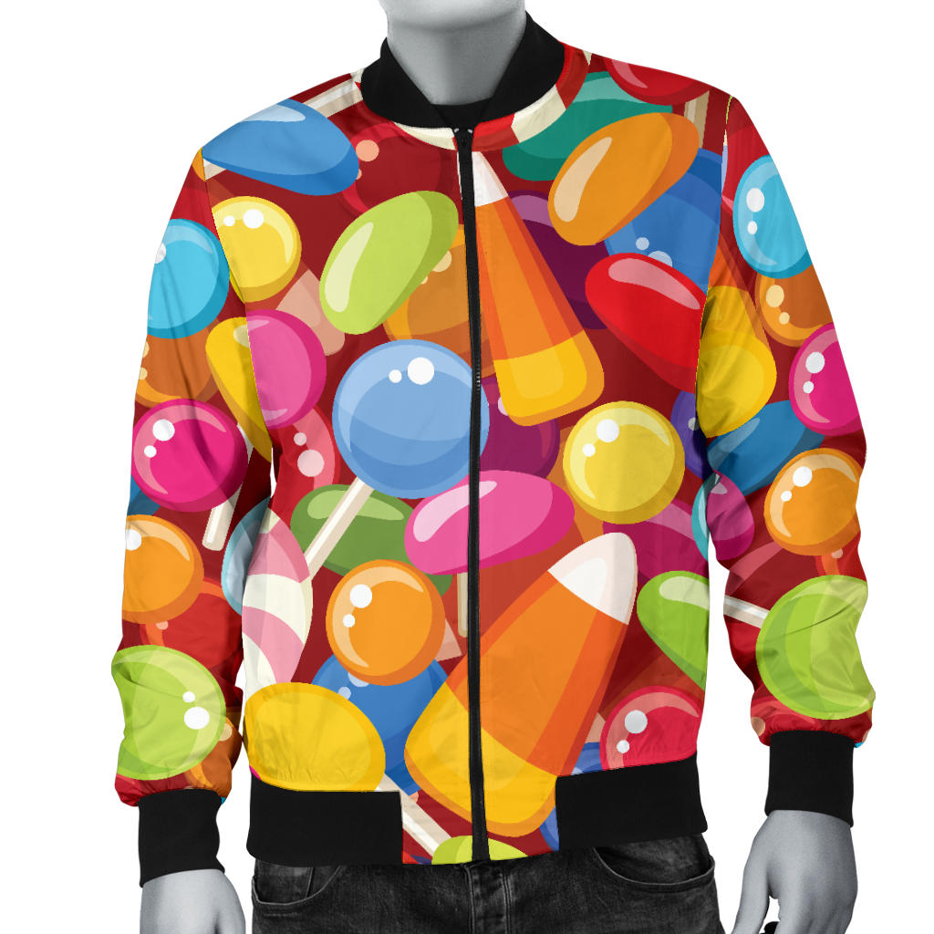 Candy Pattern Print Design 02 Men Bomber Jacket