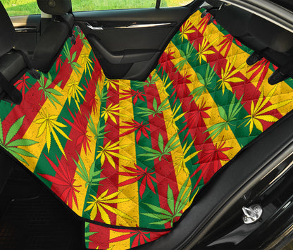 Rasta Pattern Print Design A03 Rear Dog Car Seat Cover Hammock