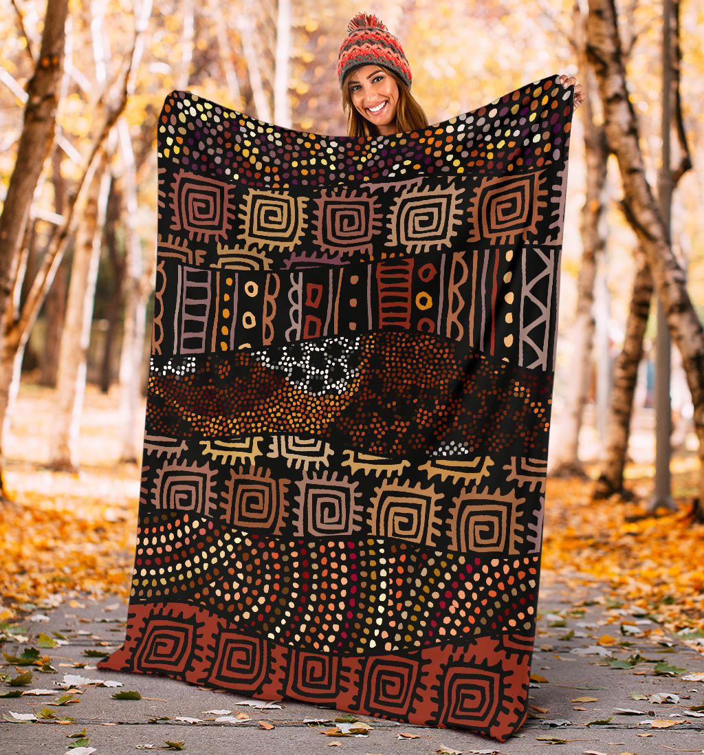 African Pattern Print Design 07 Premium Blanket