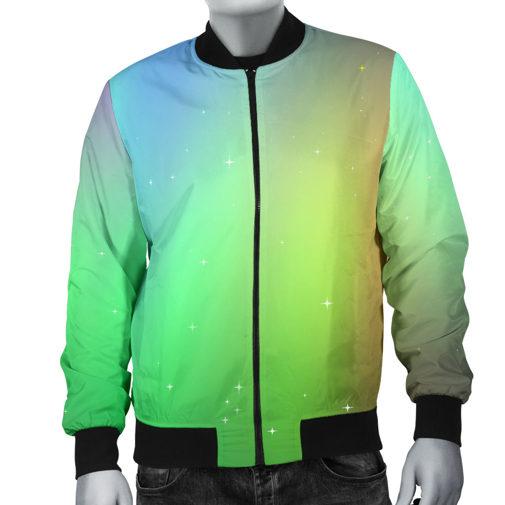 Aurora Borealis Pattern Print Design 03 Men Bomber Jacket