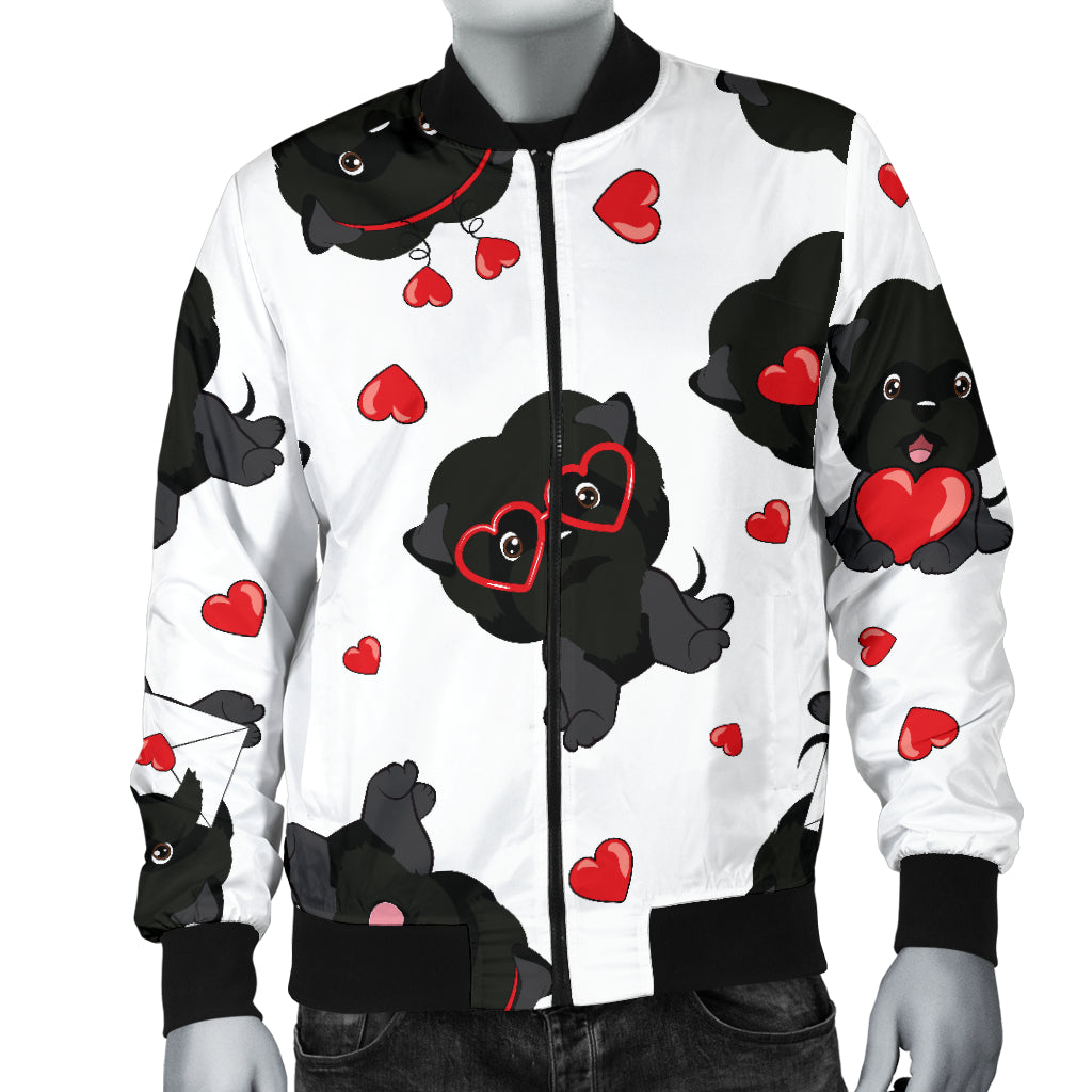 Affenpinscher Pattern Print Design 01 Men Bomber Jacket