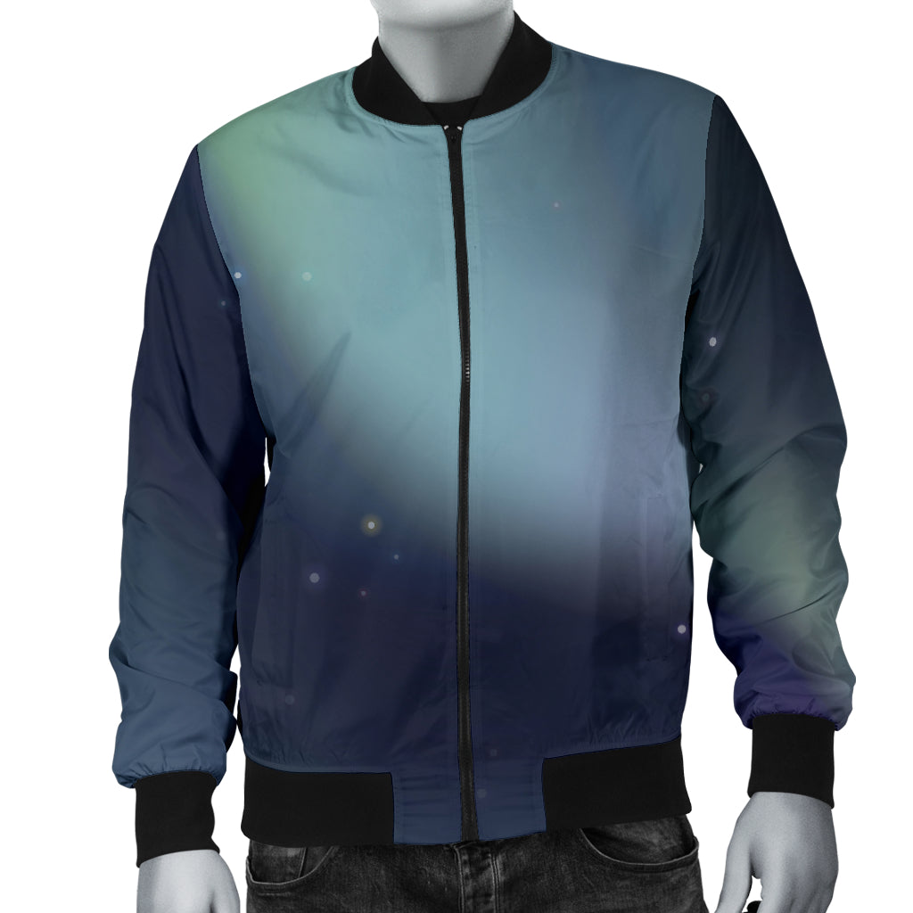 Aurora Borealis Pattern Print Design 01 Men Bomber Jacket