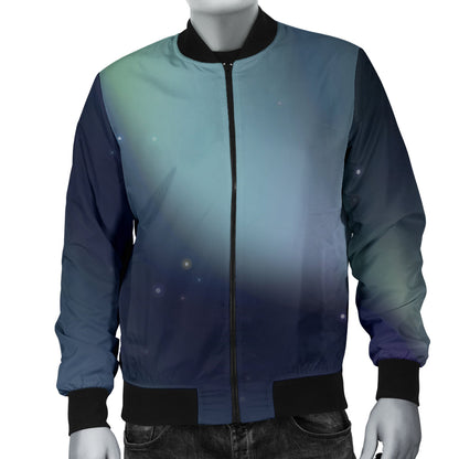 Aurora Borealis Pattern Print Design 01 Men Bomber Jacket