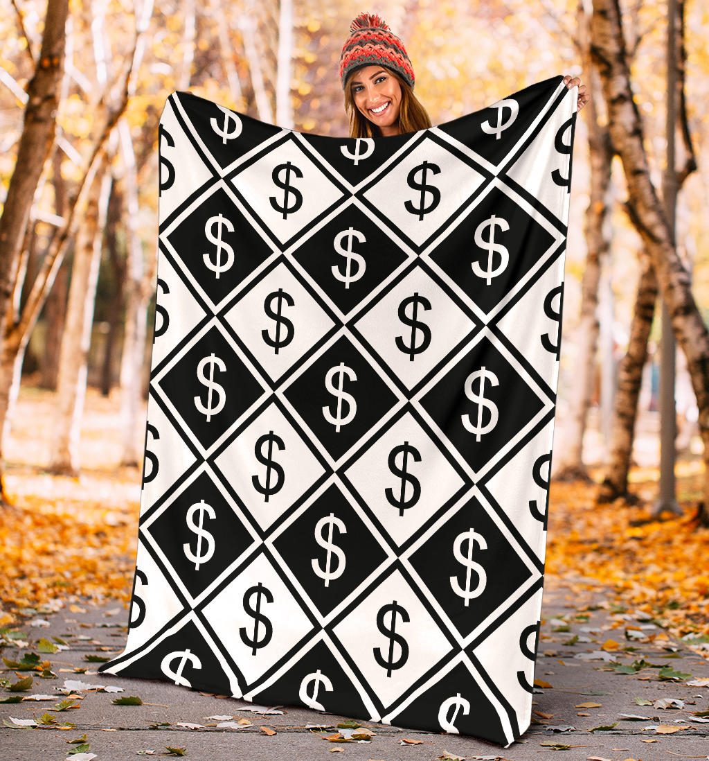 Money Pattern Print Design 04 Premium Blanket