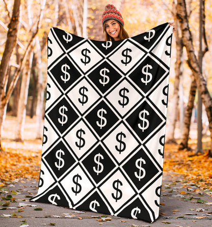 Money Pattern Print Design 04 Premium Blanket