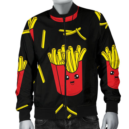 French Fried Pattern Print Design 03 Men Bomber Jacket