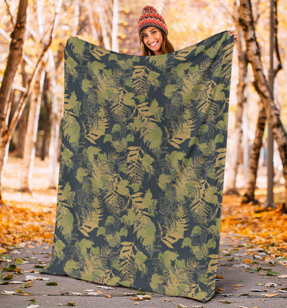 Camouflage Tropical Pattern Print Design 04 Premium Blanket