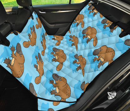 Platypus Pattern Print Design A02 Rear Dog Car Seat Cover Hammock