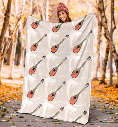 Mandolin Pattern Print Design 03 Premium Blanket
