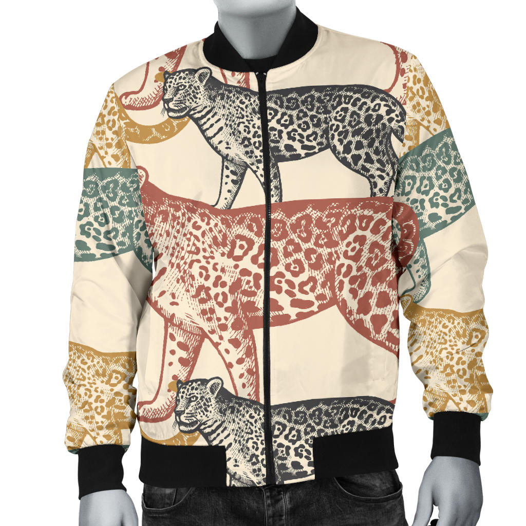 Jaguar Pattern Print Design 01 Men Bomber Jacket