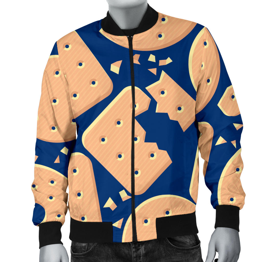 Cracker Pattern Print Design 03 Men Bomber Jacket