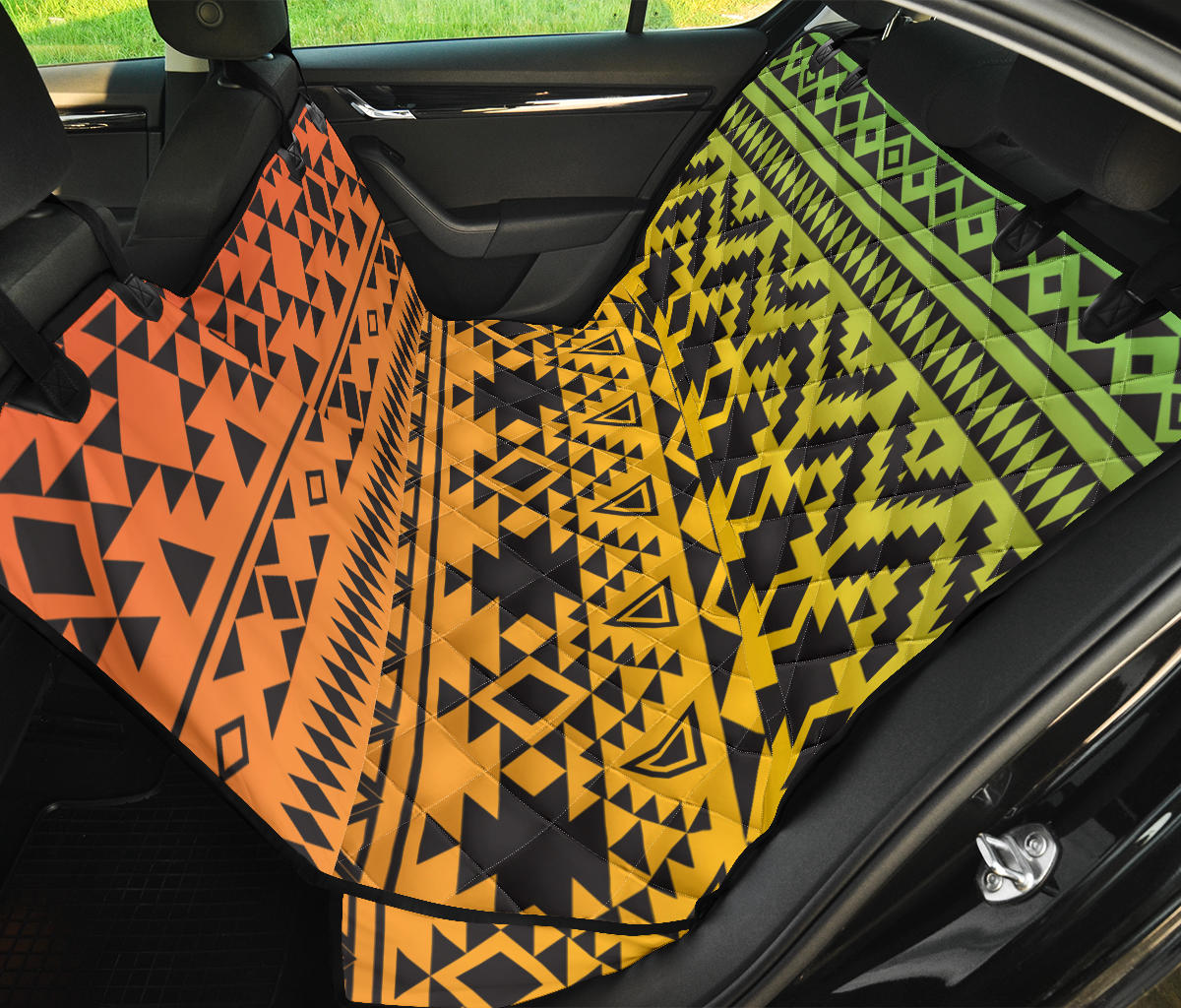 Rastafarian Pattern Print Design A04 Rear Dog Car Seat Cover Hammock