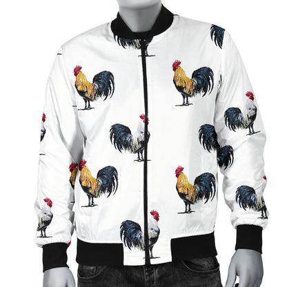 Chicken Pattern Print Design 02 Men Bomber Jacket