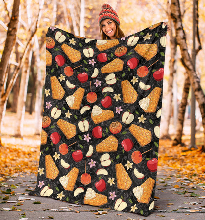 Apple Pie Pattern Print Design 01 Premium Blanket