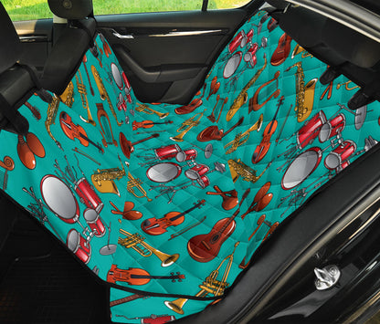 Drum Set Pattern Print Design 01 Rear Dog Car Seat Cover Hammock