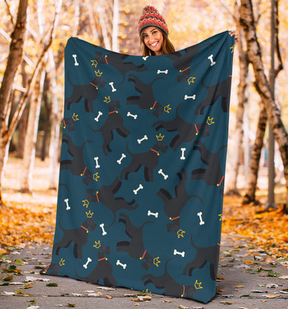 Schnauzers Pattern Print Design A04 Premium Blanket