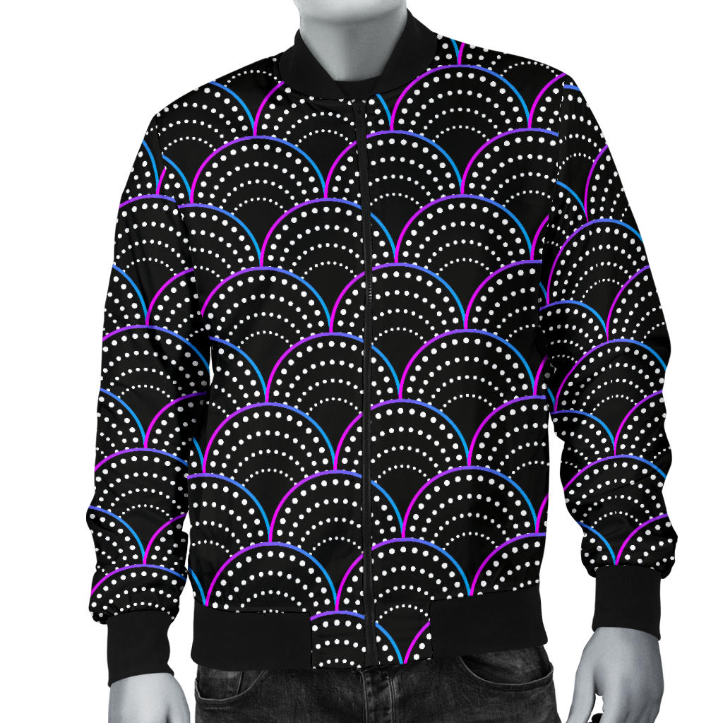 Mermaid Pattern Print Design 09 Men Bomber Jacket