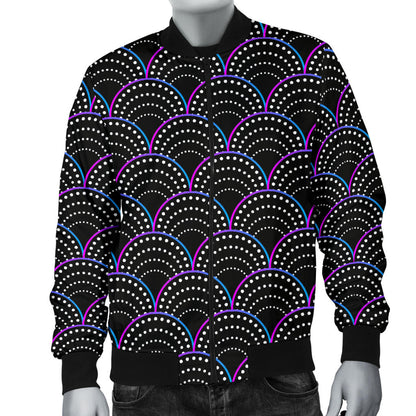 Mermaid Pattern Print Design 09 Men Bomber Jacket