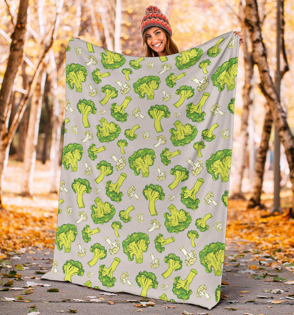 Broccoli Pattern Print Design 03 Premium Blanket