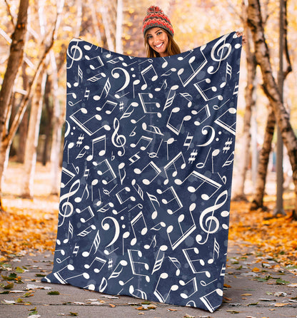 Music note Pattern Print Design A02 Premium Blanket