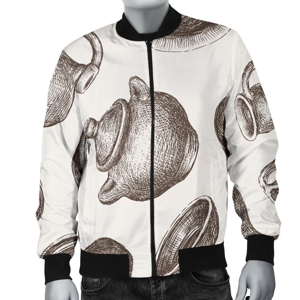 Pottery Pattern Print Design A01 Men Bomber Jacket