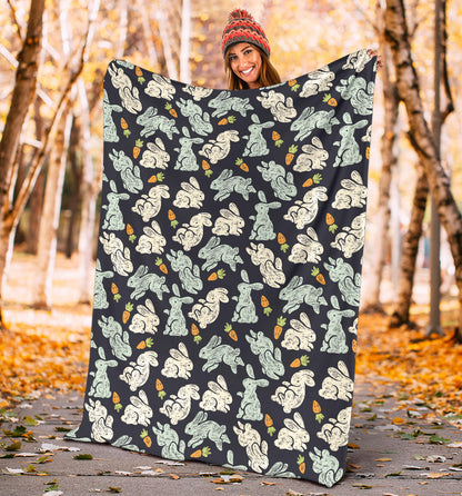 Bunny Pattern Print Design 04 Premium Blanket