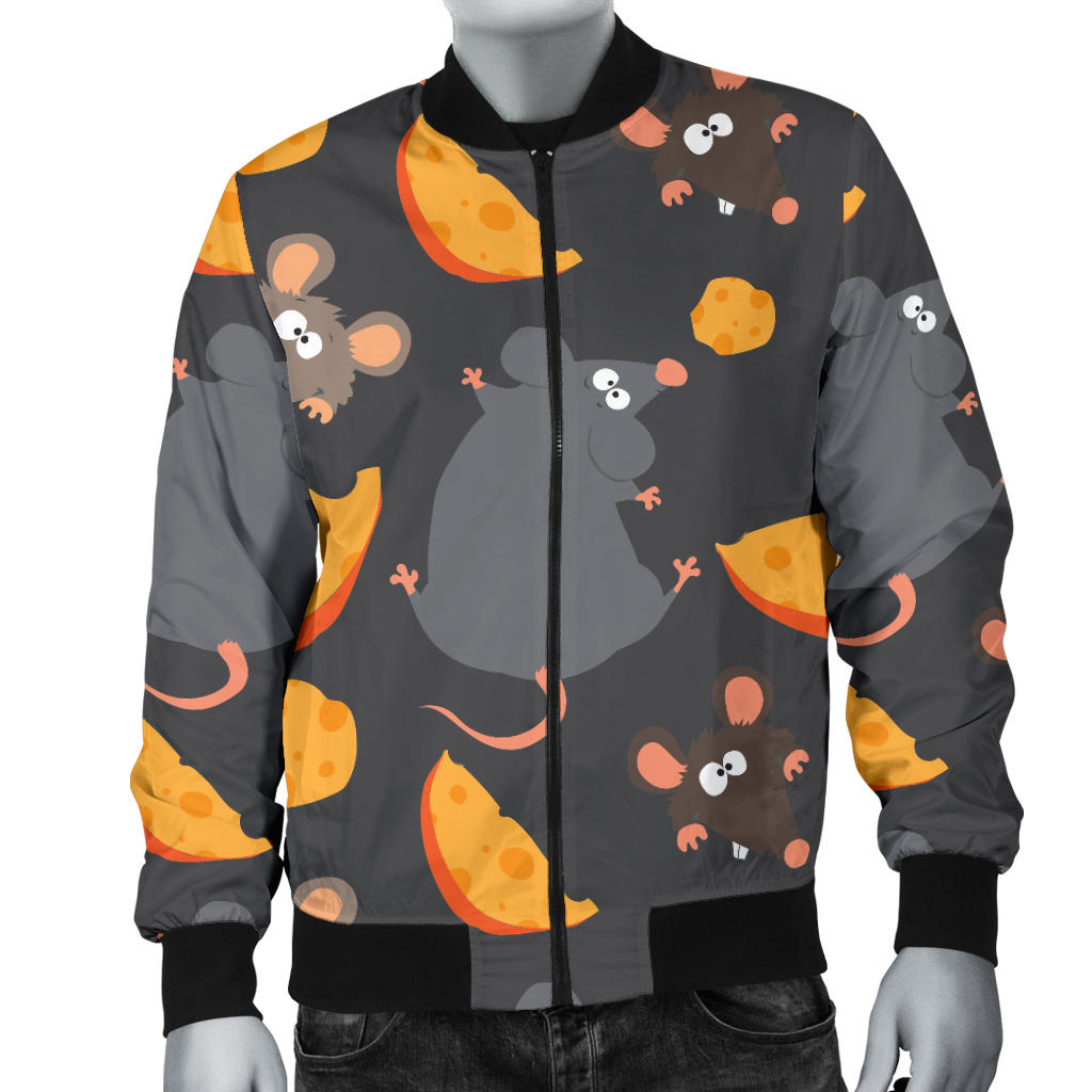 Rat Pattern Print Design 04 Men Bomber Jacket
