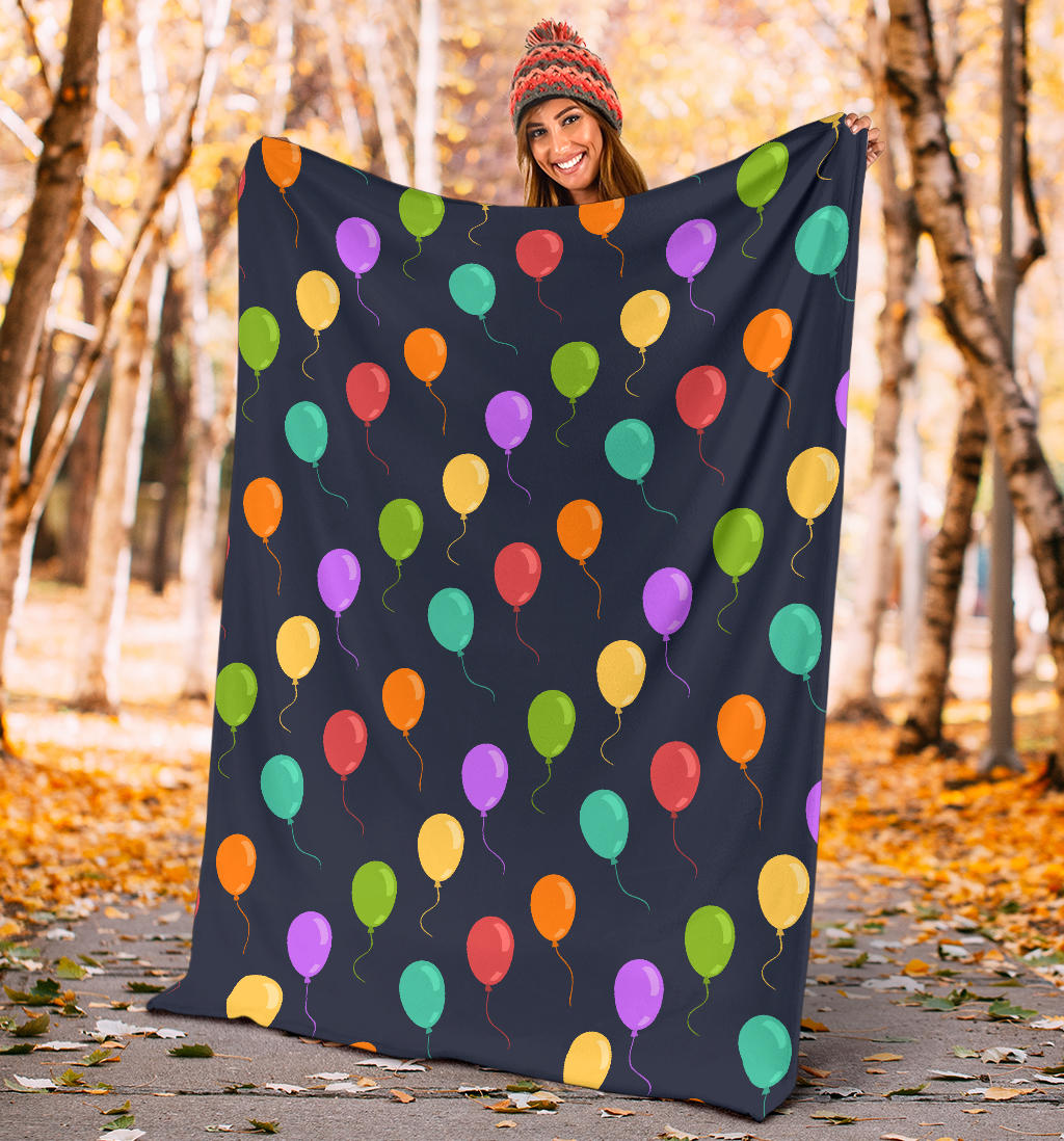 Ballon Colorful Pattern Print Design 03 Premium Blanket